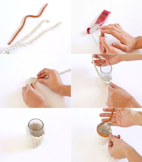 学玩粘土diy手工编织小花篮