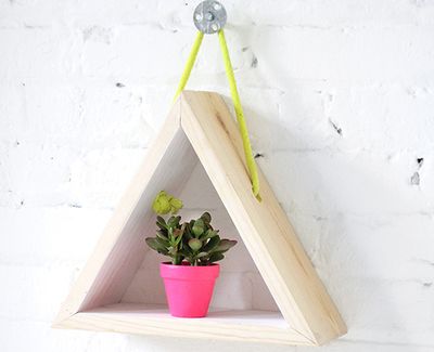 木工基础作品diy三角板展示吊柜