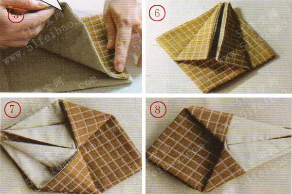创意十足的折纸法做漂亮布艺收纳盒