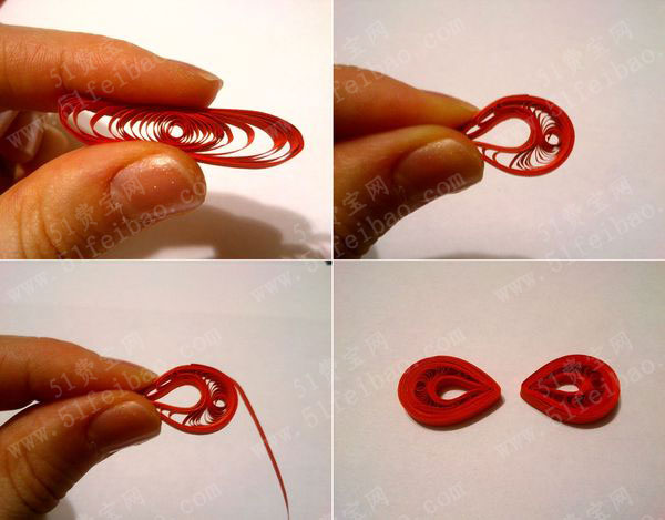 衍纸手工艺制作圣诞节花圈教学