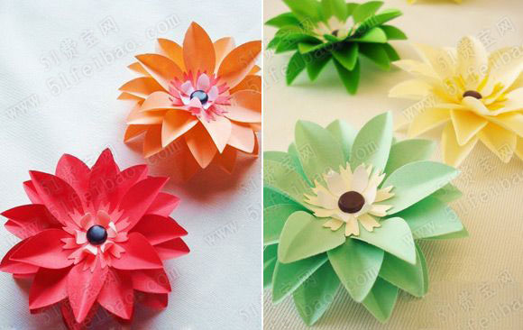 新年折纸做耐摆放纸艺鲜花