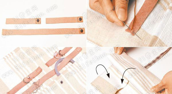 改造餐布垫缝制首饰收纳卷包