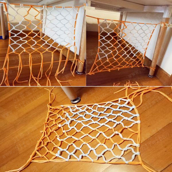 利用旧衣物剪成条做一个宠物吊床 - 废物利用手工diy小制作 - 51费宝