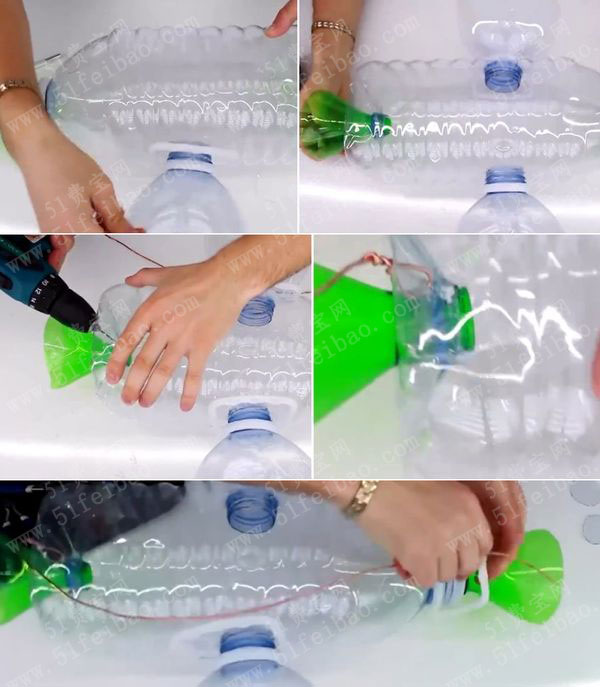 教程列表 内容详情   4,类似的做法,我们用电钻在食用油桶罐底部钻一