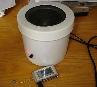 利用废塑料桶做DIY小音箱教程