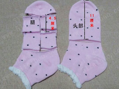 用不穿的袜子做萌萌哒布偶小章鱼