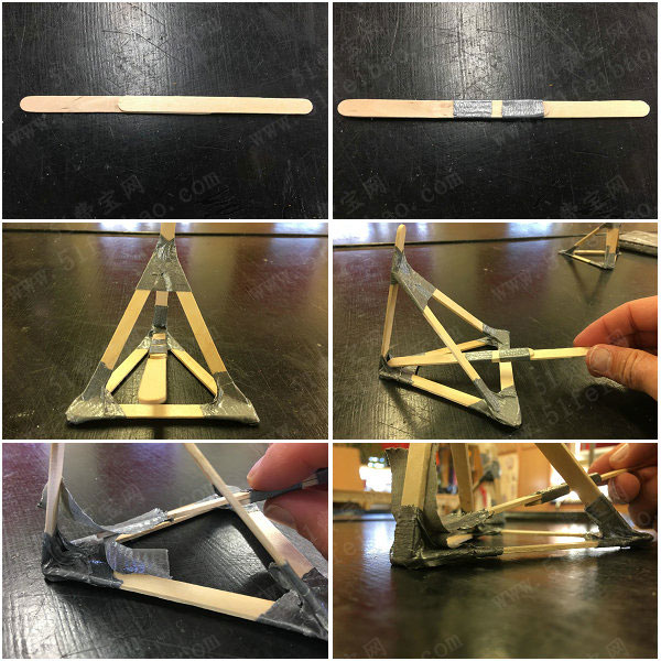 利用棒冰棍diy弹射投掷器