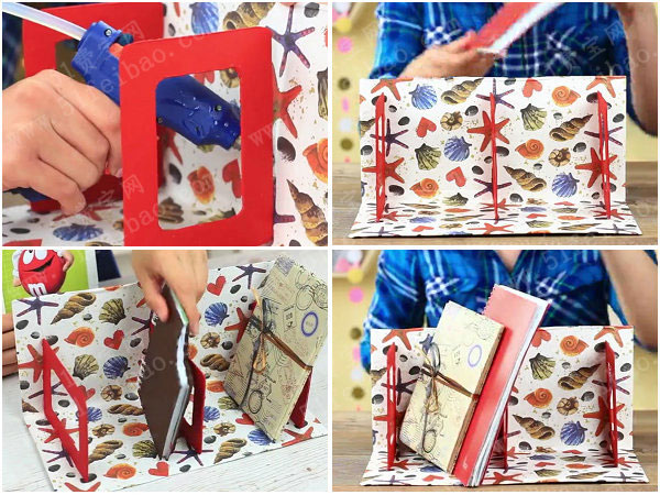 diy硬纸板制作好看书挡