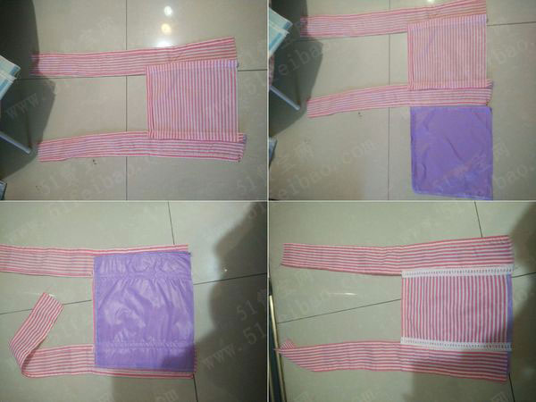 diy爱心口水巾布艺手工防水小围裙制作教程