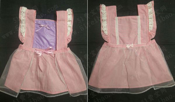 diy爱心口水巾布艺手工防水小围裙制作教程