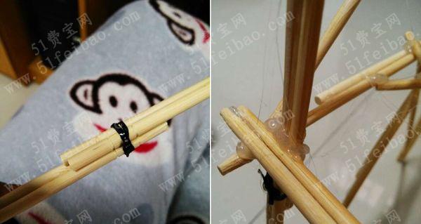 如何利用废弃一次性筷子做敞开式家庭鞋架
