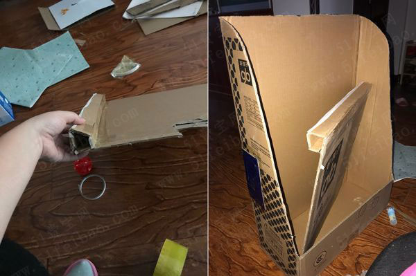 废旧纸箱变身儿童绘本架小书架