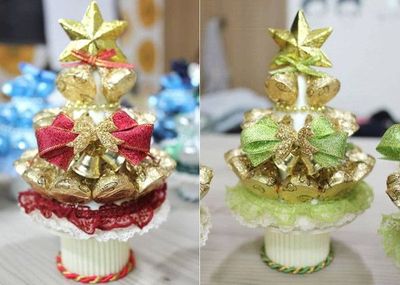 怎么做一棵结满金色糖果的圣诞树礼物