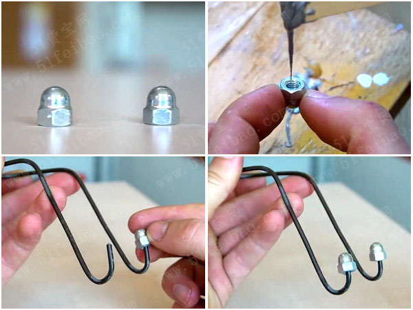 用废铁丝做一个实用汽车座位挂钩