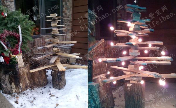 利用废弃的木托盘自制圣诞树教程