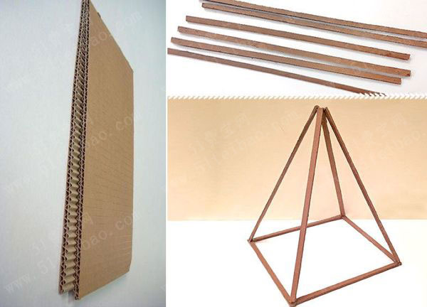 自制瓦楞纸耳环收纳支架 - 废物利用手工diy小制作 - 51费宝网(繁体版