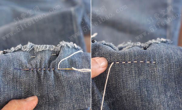 一步步教你如何完美修补破洞牛仔裤