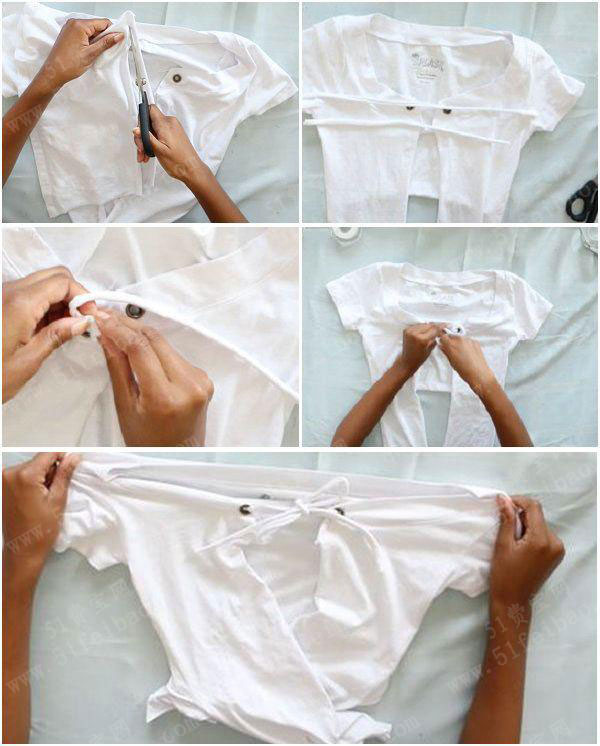 t恤衫diy服装制作流行短款夏装