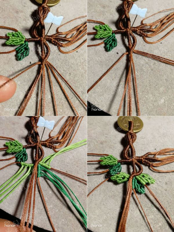 diy手工编绳教程红绳编织中国结招财树挂件钥匙扣