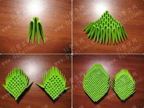三角插折纸教程之DIY仙人掌小盆栽