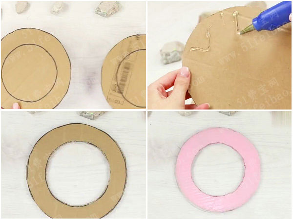 废纸板diy仙人掌套圈圈玩具