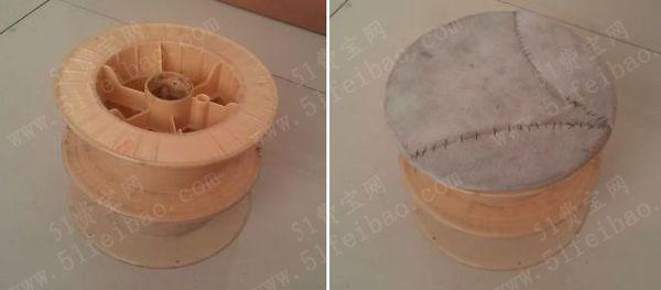 利用光纤和电线等线缆盘做凳子教程