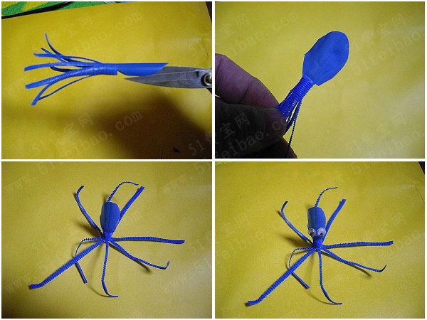 巧手教你如何进行编织吸管章鱼教学