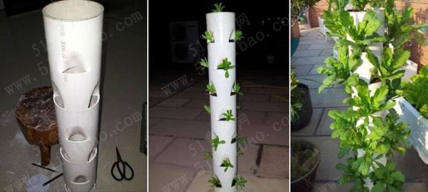 家居创意diy：利用水管手工制作阳台种蔬菜花盆