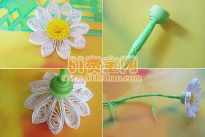 衍纸手工做逼真野菊花教程