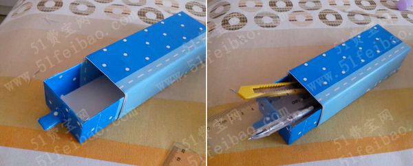 药品盒diy抽屉式文具盒，手工制作笔盒