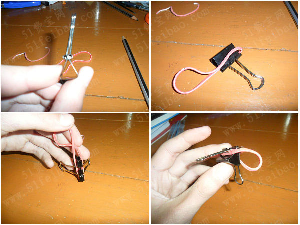 燕尾夹diy单手指玩具弩