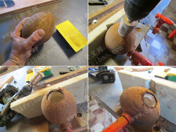 怎么利用椰子壳手工制作老鼠笼