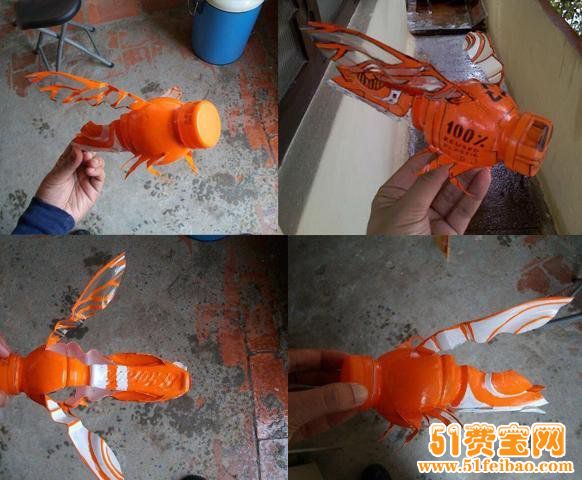 利用饮料瓶DIY大型蝗虫标本摆件