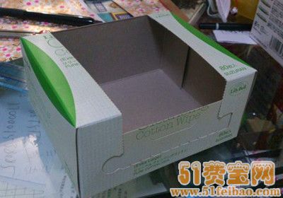 废旧化妆棉纸盒用来做家居收纳箱