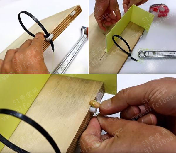 使用扎带制diy家庭简单老鼠捕捉陷阱 - 废物利用手工diy小制作 - 51费