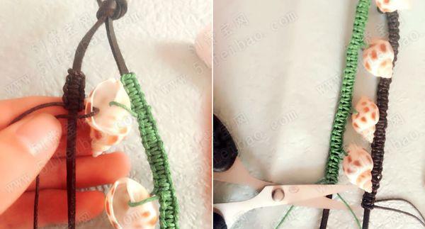 DIY海洋风贝壳手链的编织方法