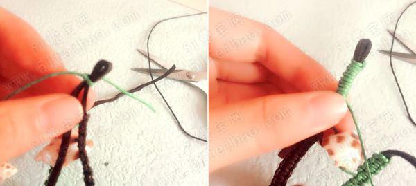 DIY海洋风贝壳手链的编织方法