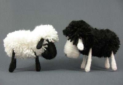 教你做可爱的黑绵羊和白绵羊情侣公仔