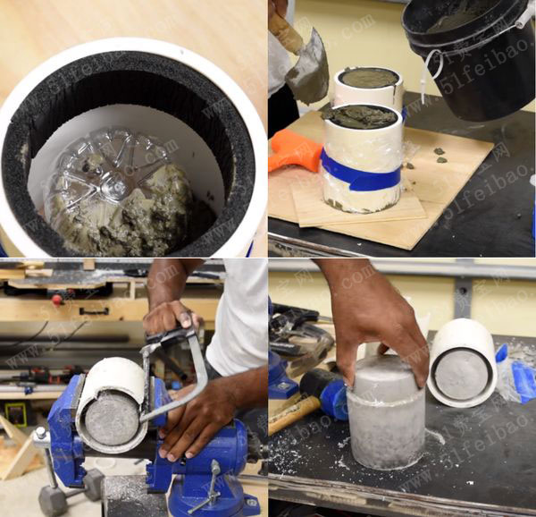 pvc管diy唯美系水泥台灯教程