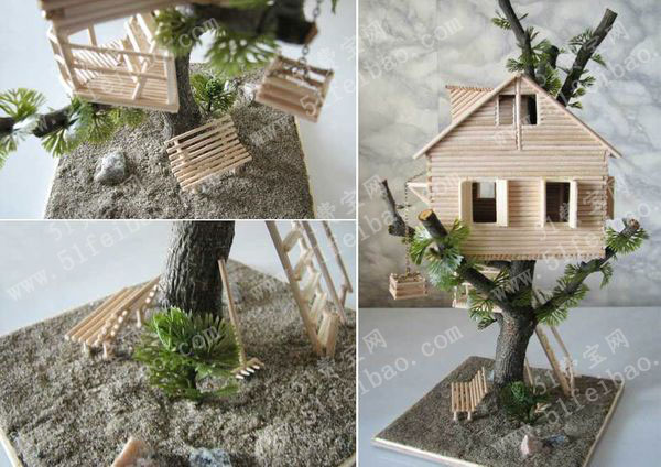 diy树屋_手把手教你怎样搭建树屋度假村 - 废旧物品手工制作 - 51费宝