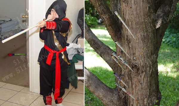 旧杂志制作原始手工吹箭飞镖 - 废物利用手工diy小制作 - 51费宝网