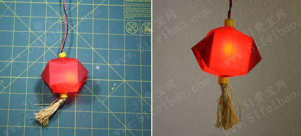 折纸球LED小灯笼制作方法