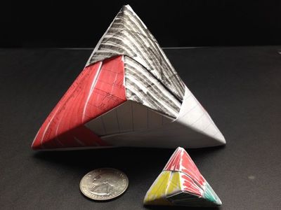 3D折纸正四面体做法教程
