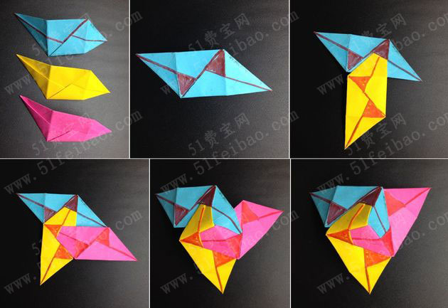 3D折纸正四面体做法教程