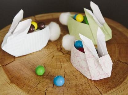 怎么折纸做可爱小兔兔糖果盒