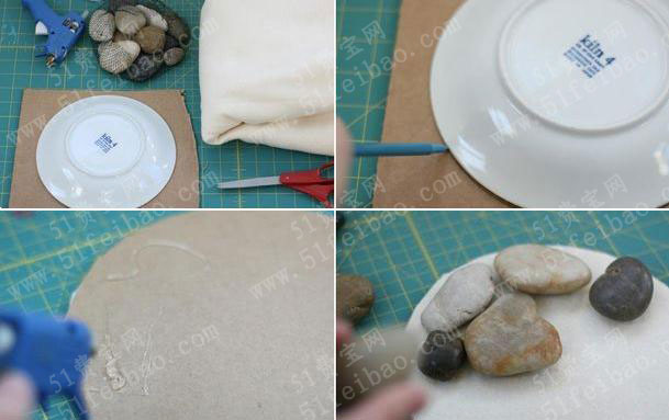 如何利用鹅卵石做锅垫教程