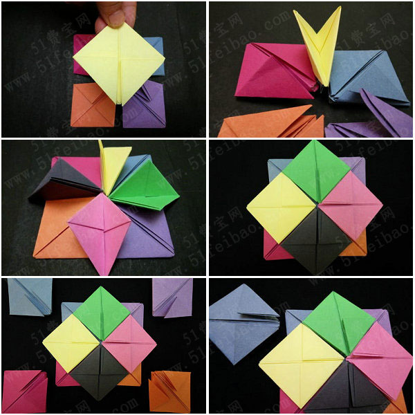diy折纸无限翻图解,怎么折叠无限翻魔方详细步骤