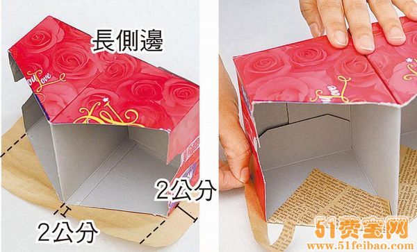 改造纸巾盒巧做过年糖果盒