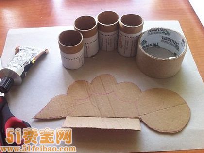 废弃纸壳的手工制作做成笔筒收纳盒教程