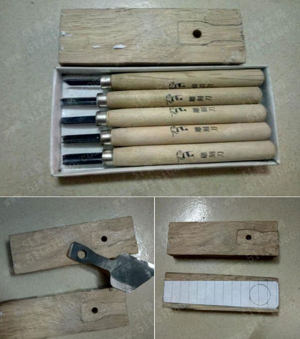 烂木头手工打磨成diy刻刀刀柄